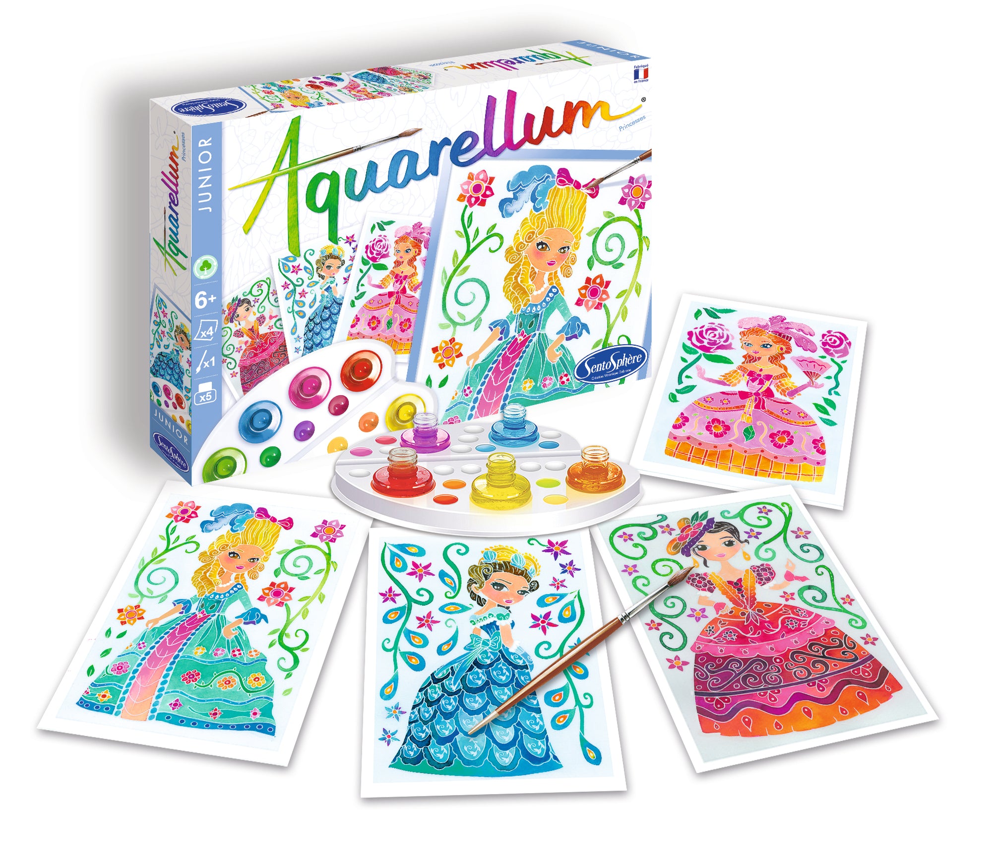 水彩ぬりえ セット フランス製 【イラスト プリンセス】AQUARELLUM JUNIOR アクアレルム ジュニア - 株式会社アールエンタープライズ