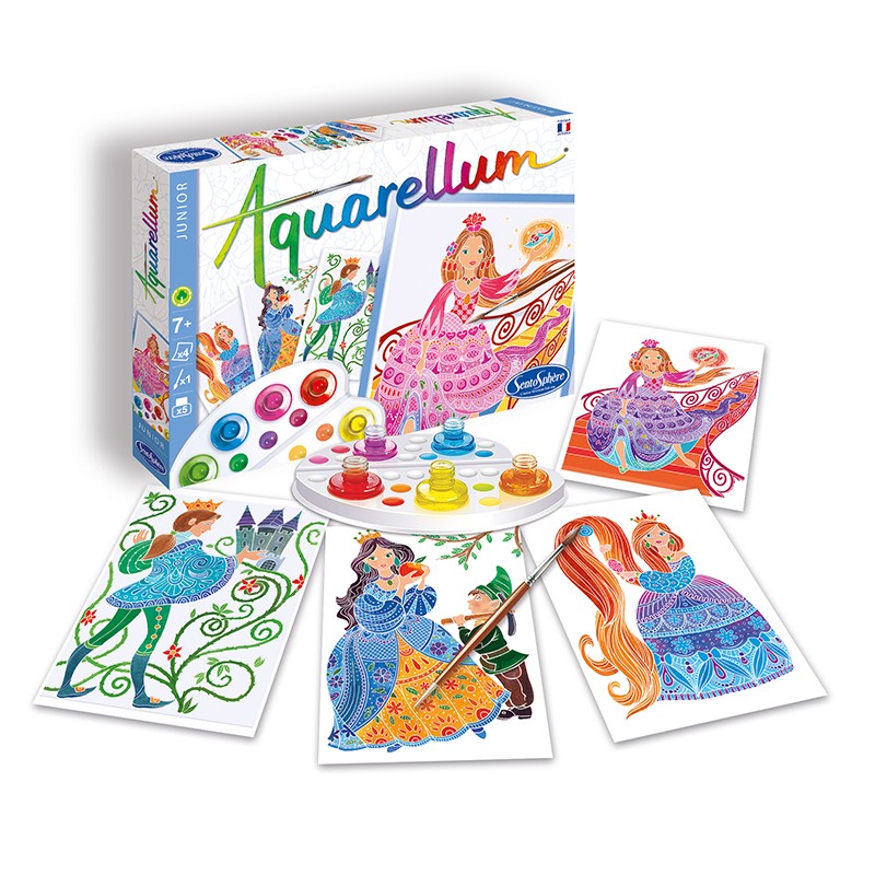 水彩ぬりえ セット フランス製 【イラスト おとぎ話のお姫様】AQUARELLUM JUNIOR アクアレルム ジュニア - 株式会社アールエンタープライズ