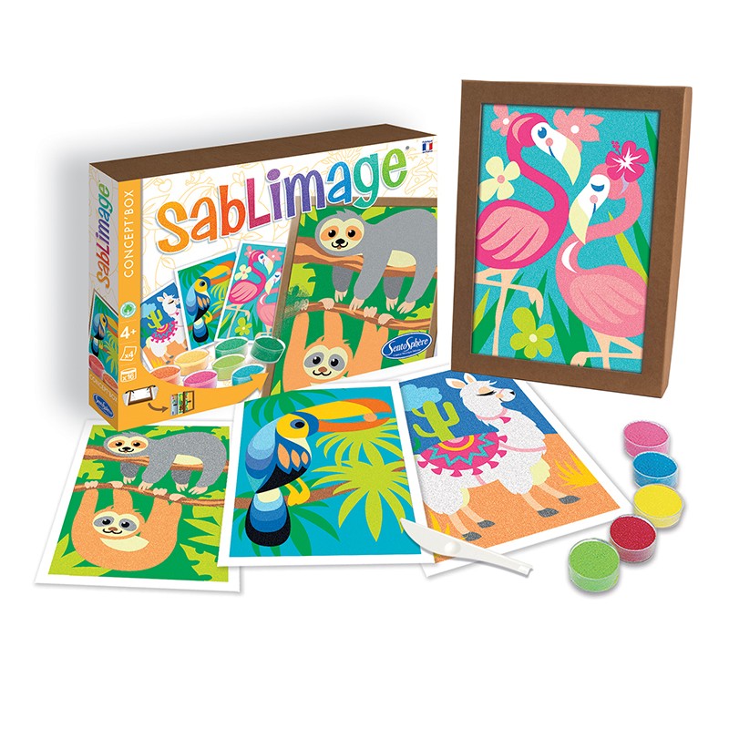 サンドアート セット  砂絵 フランス製 （イラスト 南アメリカのどうぶつ）Sablimage サブリマージュ コンセプトBOX - 株式会社アールエンタープライズ
