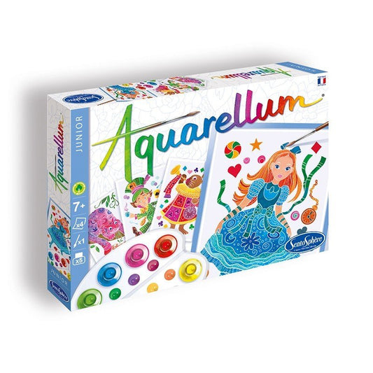 AQUARELLUM アクアレルム 水彩 塗り絵 セット 絵の具セット 子ども 大人 フランス製塗り絵 （イラスト 不思議の国のアリス） - 株式会社アールエンタープライズ