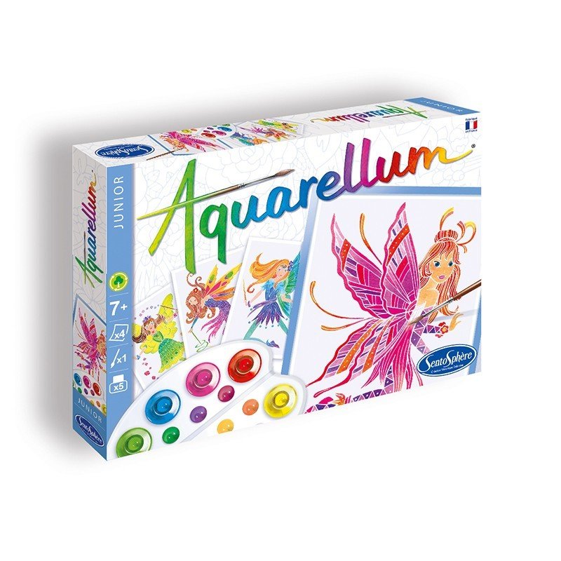 AQUARELLUM アクアレルム 水彩 塗り絵 セット 絵の具セット 子ども 大人 フランス製塗り絵 （イラスト フェアリー） - 株式会社アールエンタープライズ