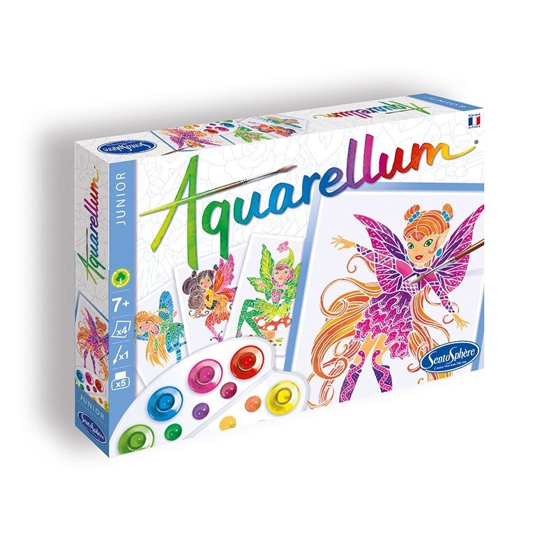 AQUARELLUM アクアレルム 水彩 塗り絵 セット 絵の具セット 子ども 大人 フランス製塗り絵 （イラスト ニンフ） - 株式会社アールエンタープライズ